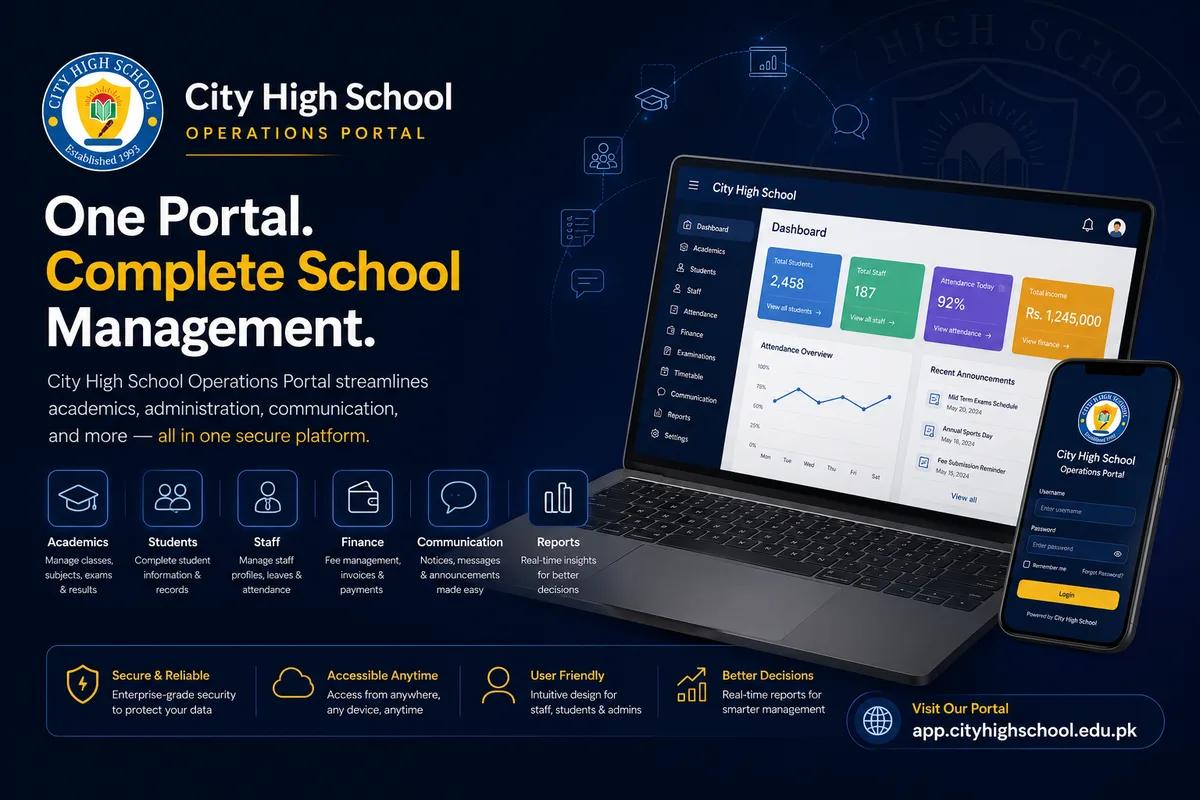 City High School operations portal and families app
